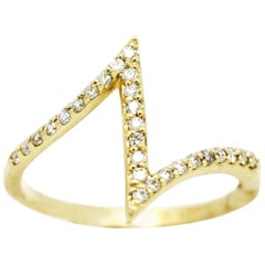 Morris & David 14 Karat Yellow Gold 0.25 Carat Diamond Ring