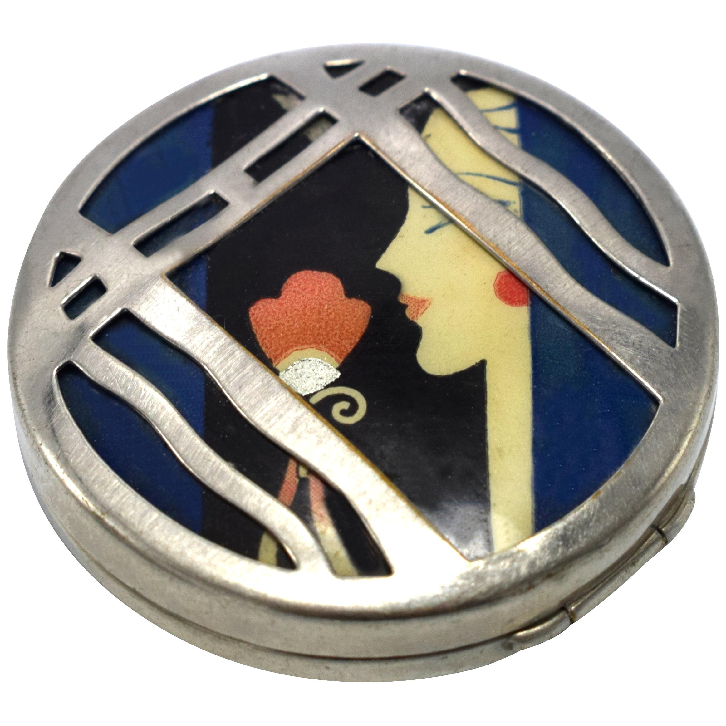 Karess 1920s Art Deco Ladies Powder Compact