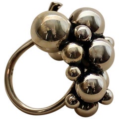 Georg Jensen Sterling Silver Large Grape Ring (Size 7.5)