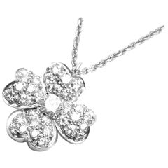 Van Cleef & Arpels Cosmos Diamond Platinum Pendant Necklace