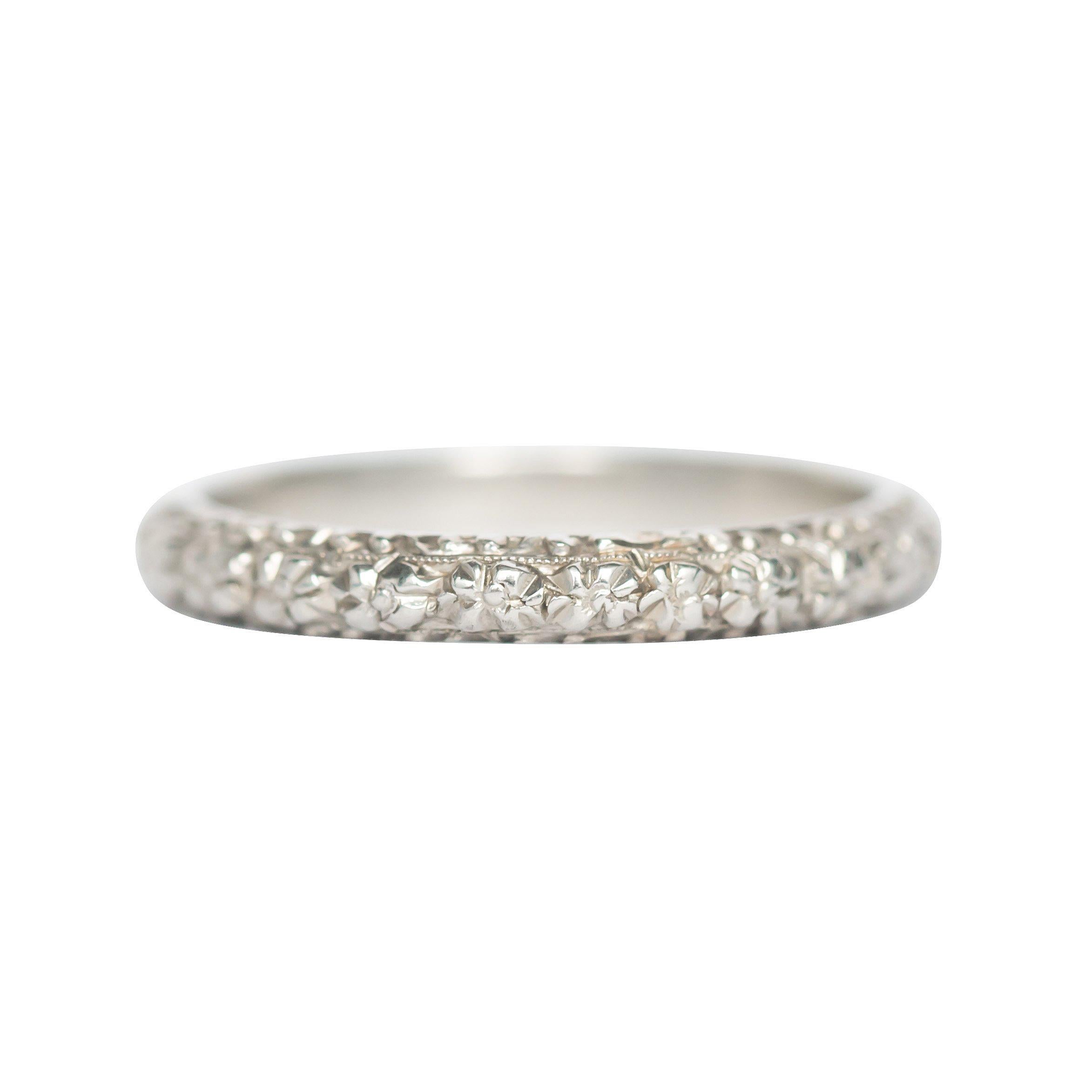 White Gold Wedding Band For Sale