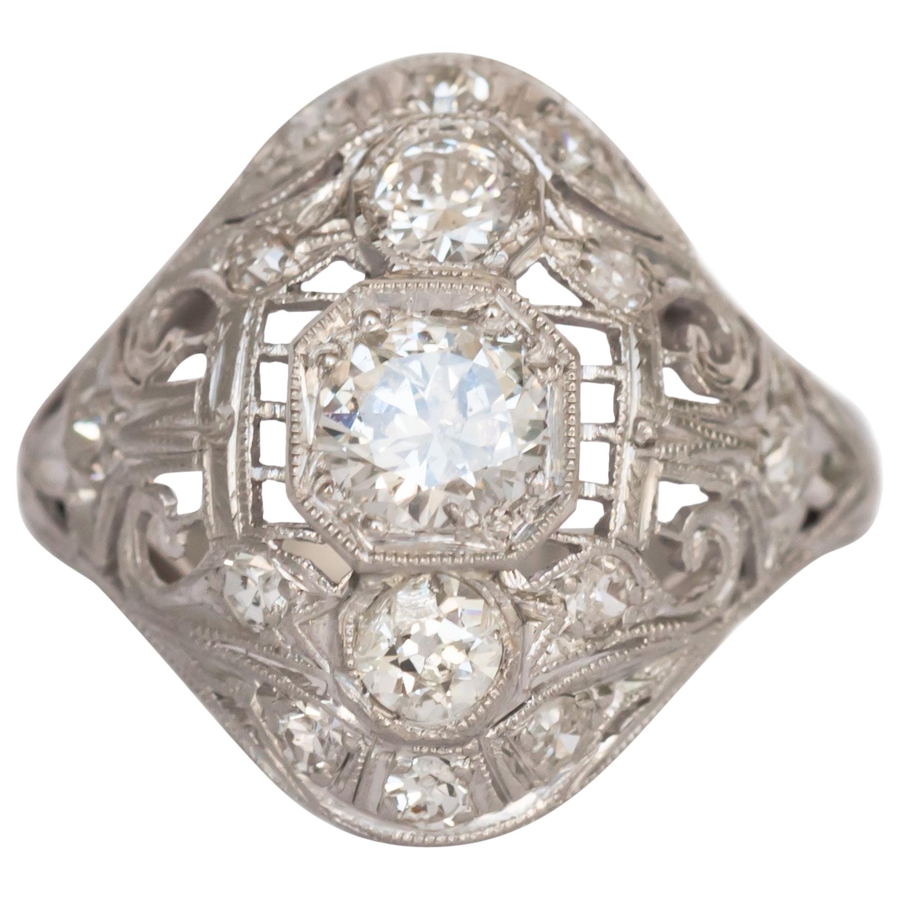 .60 Carat Diamond Platinum Engagement Ring For Sale