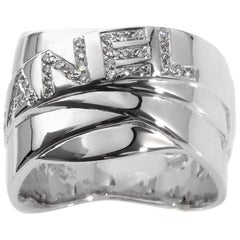 Chanel Signature Diamond White Gold Ring