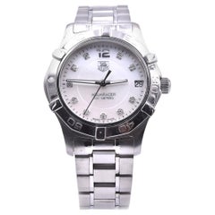 TAG Heuer Ladies Midsize Aquaracer White Mother of Pearl Dial Watch Ref. WAF1312