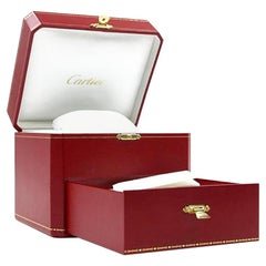 Cartier Red Jewelry Storage Box with Drawer Compartments Watch
