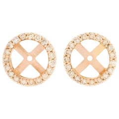 Alessa Cognac Diamond Cluster 18 Karat Rose Gold Bloom By Lu Collection