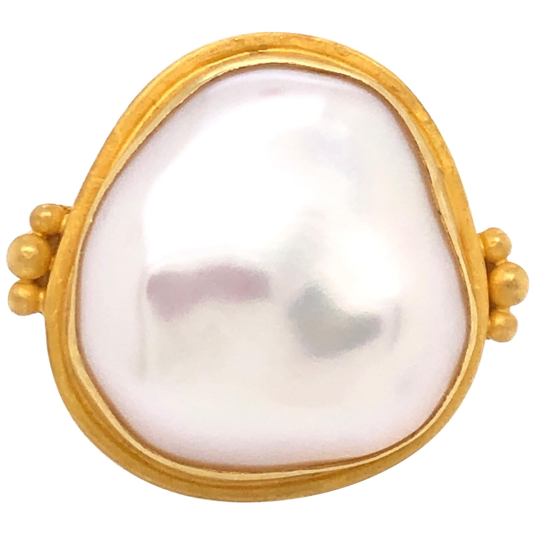 Kimarie Mabe Pearl Yellow Gold Ring