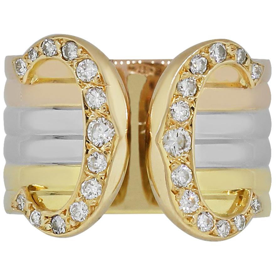 Cartier Double "C" Diamond Ring