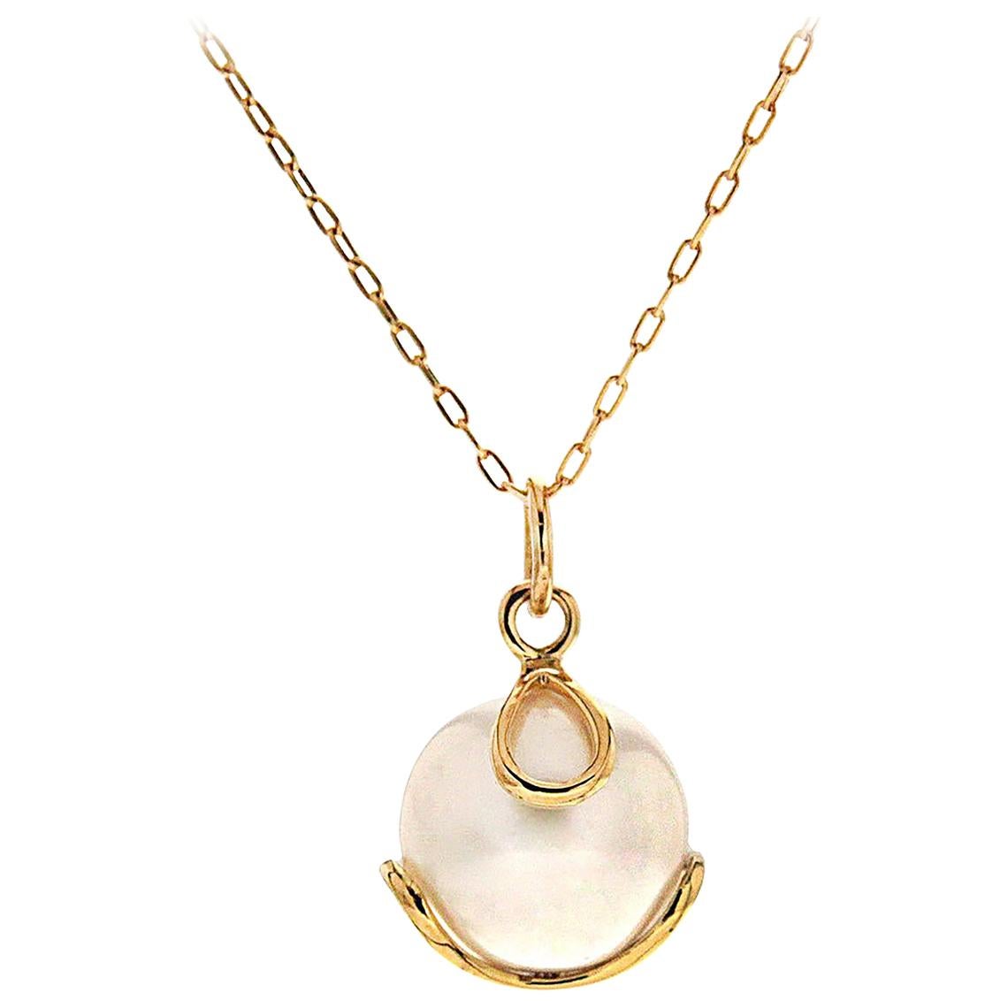Carina Pendant Fresh Water Pearl Gold Necklace