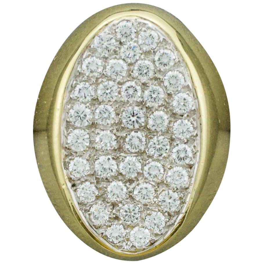 Pave Diamond Ring in 18 Karat 2.00 Carat in 18 Karat For Sale