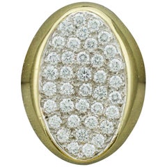 Retro Pave Diamond Ring in 18 Karat 2.00 Carat in 18 Karat