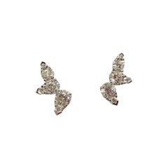 Hearts On Fire 18 Karat White Gold 1.49 Carat Diamond Ariel Ear Vine Earrings