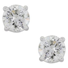 Round Brilliant Diamond Stud Earrings