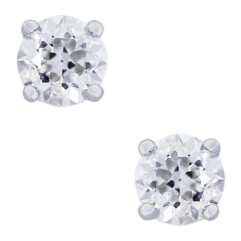 Old european cut diamond earrings Clearance