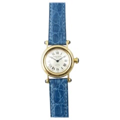 Cartier Diabolo 18 Karat Gold 150 Anniversary Ladies Watch 14400 Blue Band