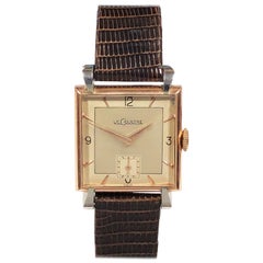 Jaeger-LeCoultre 1940s Montre-bracelet pour hommes en acier et or rose