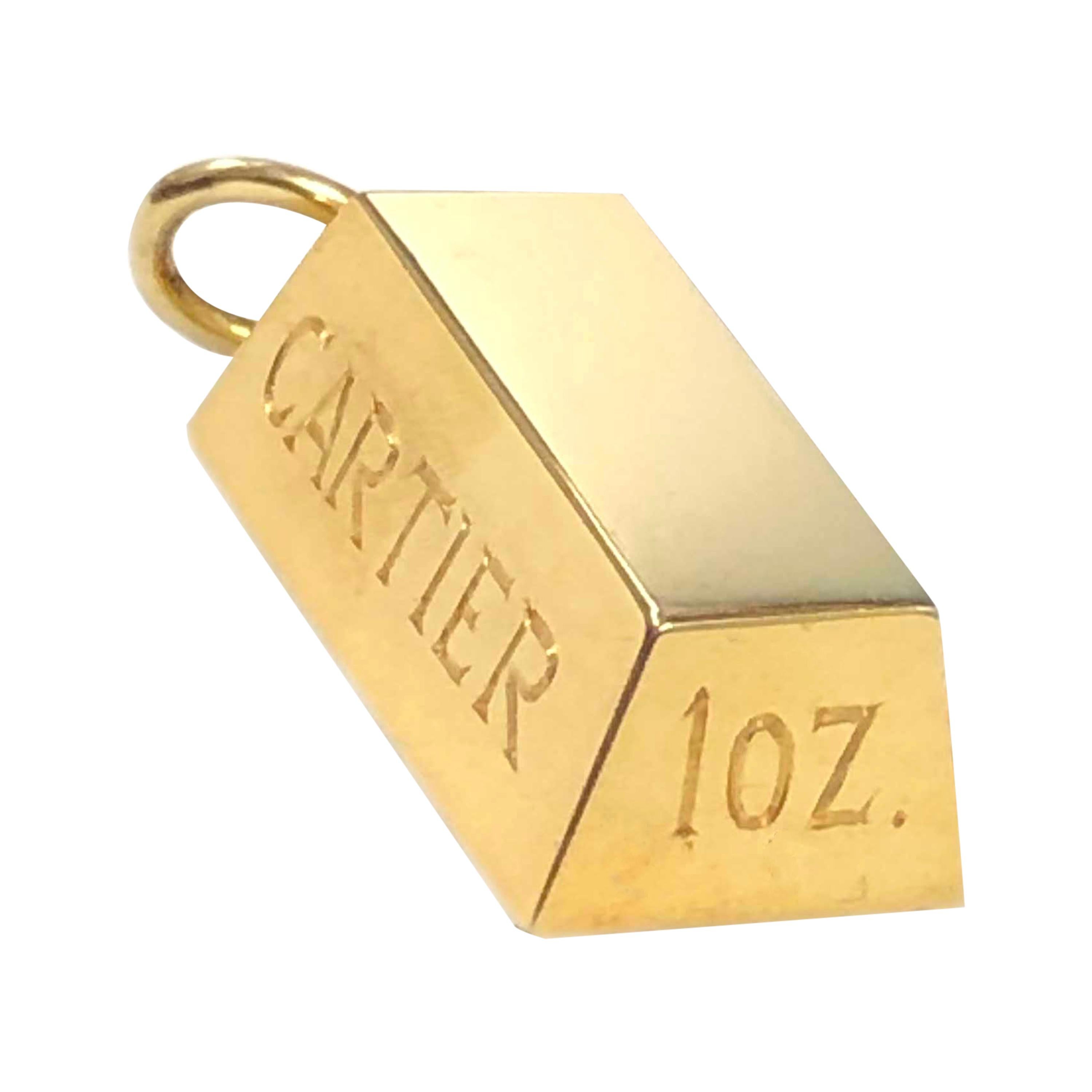Cartier 1 Ounce Gold Ingot Pendant