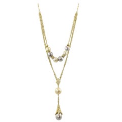 Doris Panos South Sea Pearl Diamond Gold "Fantasy" Necklace