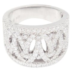 Sterling Silver Pavé Open Intertwined Swarovski Crystal Ring