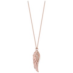 Garrard 'Wings Reflection' 18 Karat Rose Gold Diamond & Coloured Enamel Pendant