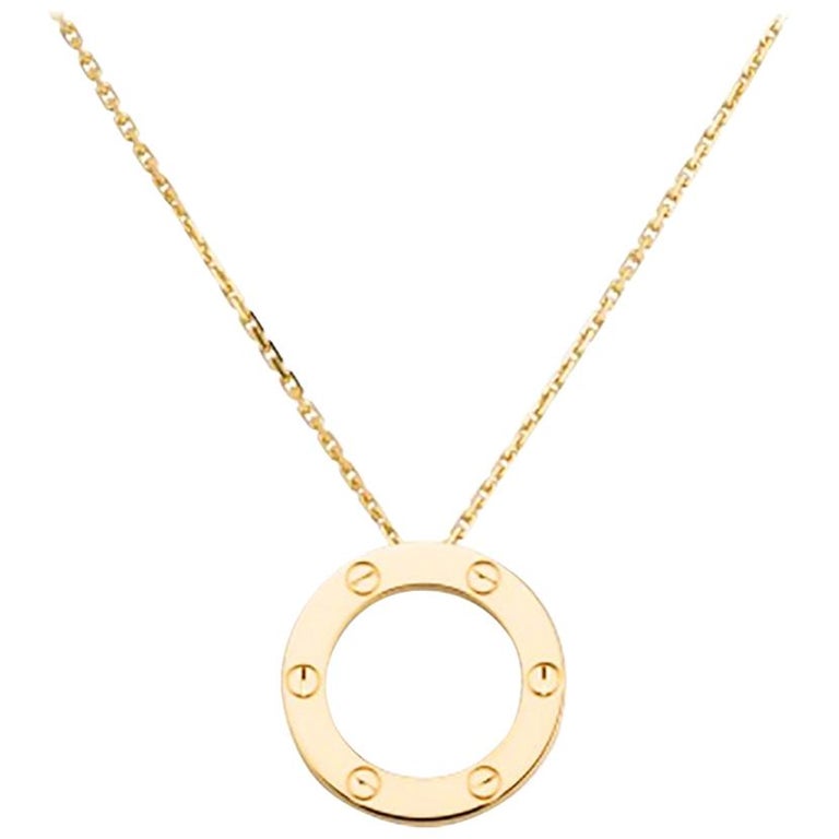 Cartier Love Yellow Gold Necklace For Sale At 1stdibs