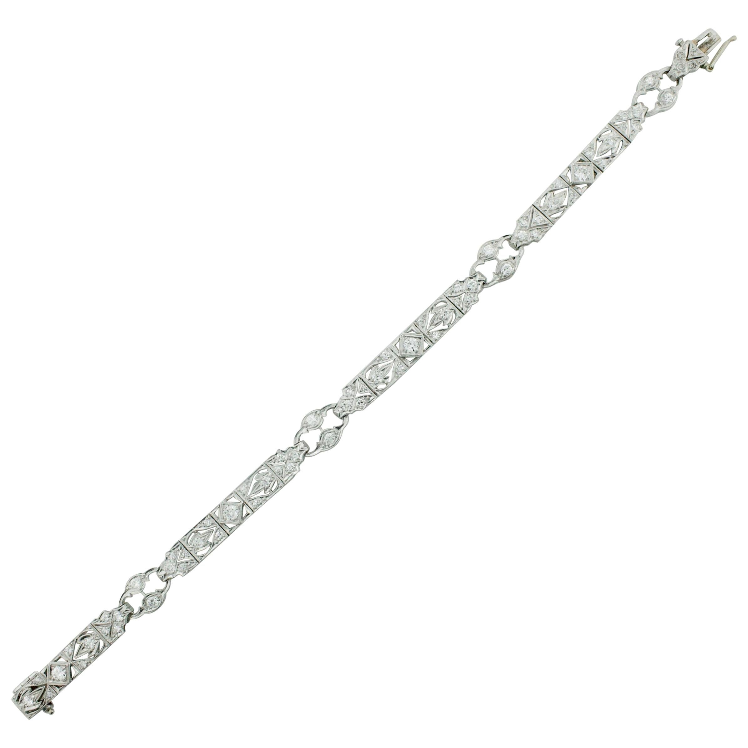 Tiffany & Co. Diamond Bracelet in Platinum, circa 1930s