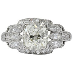 William B. Ogush 2.05 Carat Diamond Platinum Engagement Ring