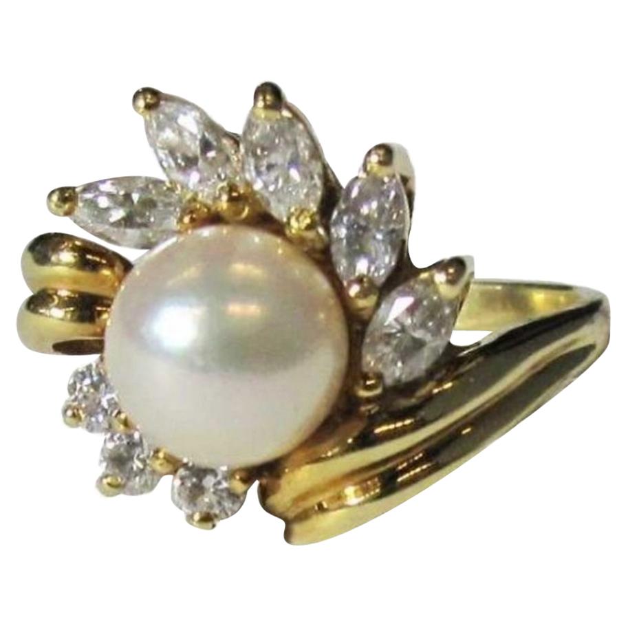 Pearl and Diamond Ring, Black, Starr & Frost