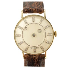 Rare montre-bracelet Vacheron Constantin LeCoultre or jaune cadran mystère
