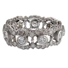 Sculpted Diamond Eternity Band, Signed M. Buccellati