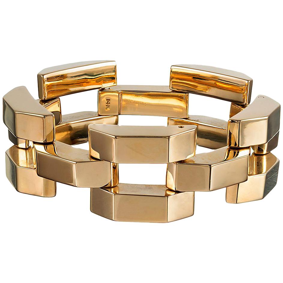 Tiffany & Co. Retro Gold Link Bracelet