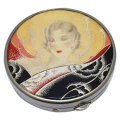 Art Deco 1930s Enamel Compact