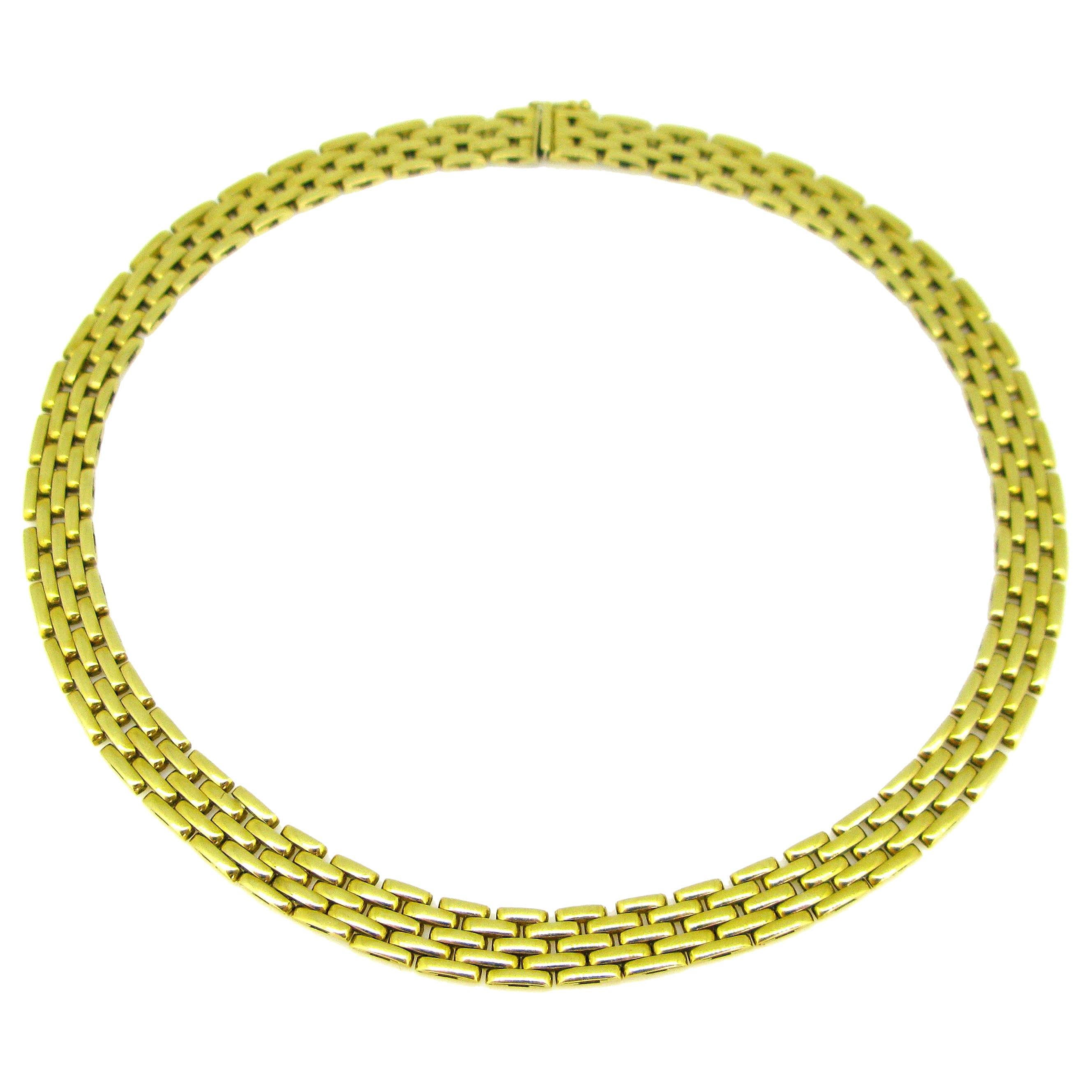 Mauboussin Yellow Gold Five-Row Link Necklace