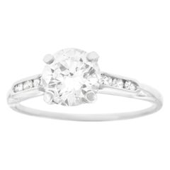 1.28 Carat Diamond Engagement Ring Platinum
