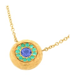 Pamela Froman Tanzanite and Tourmaline Evil Eye Pendant