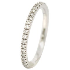 14 Karat White Gold 0.22 Carat Diamond Wedding Band Ring