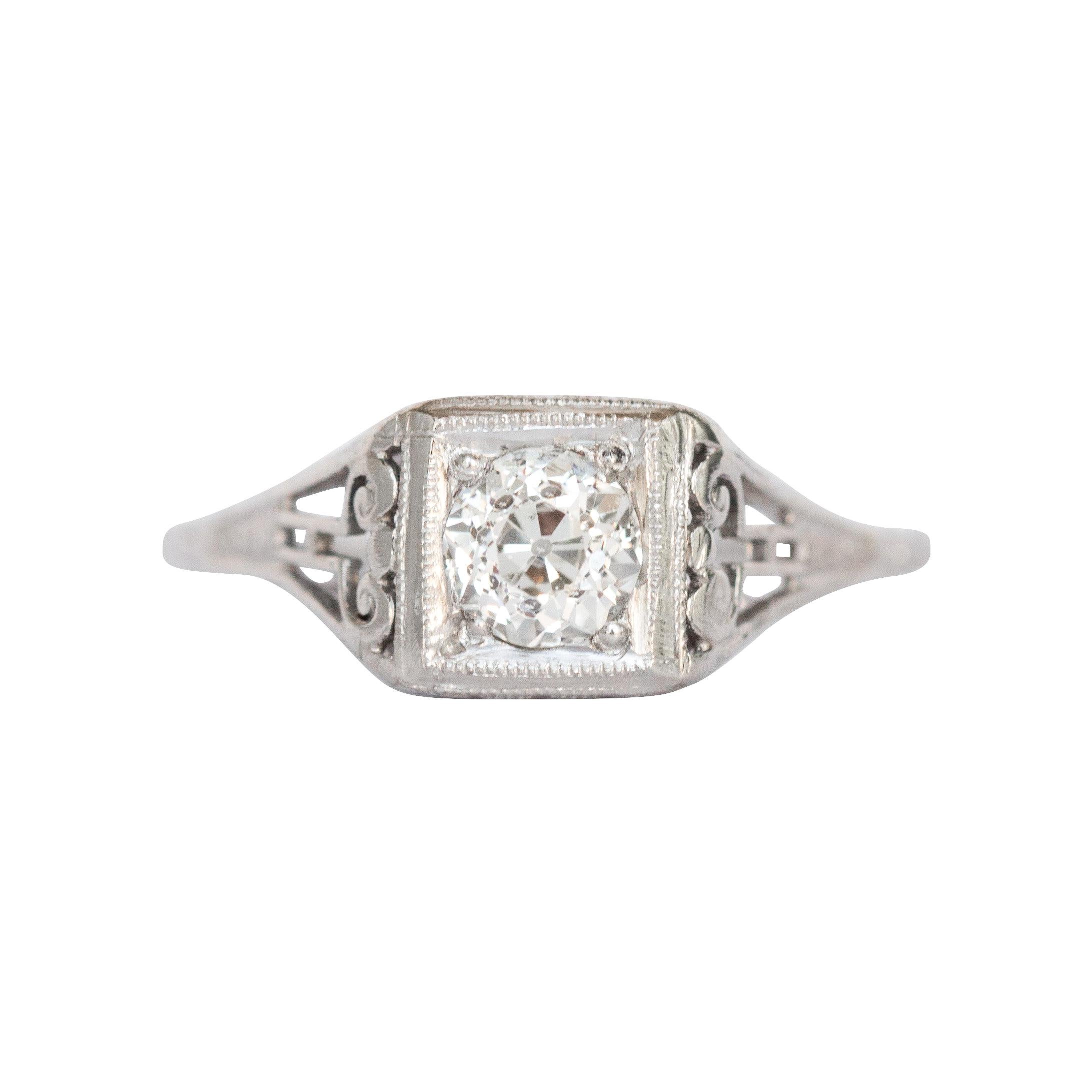 .44 Carat Diamond Platinum Engagement Ring For Sale