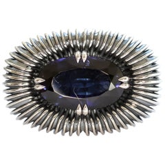 Fabri Emergence Blue Sapphire and Sterling Silver Ring