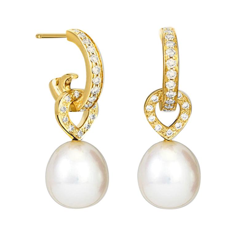 Cassandra Goad Octavia Pearl and Yellow Gold Earrings