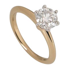 Tiffany & Co. Solitär-Verlobungsring aus Roségold mit runden Diamanten:: 0::95 Karat