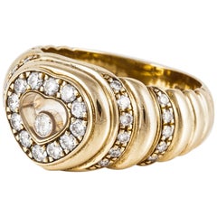 Chopard Happy Diamond Heart Ring in Yellow Gold