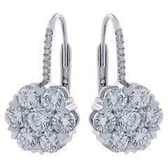 Vivid Diamonds 2.87 Carat Diamond Dangle Earrings