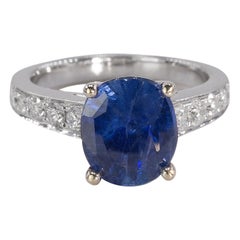 5.21 Carat Kashmir Sapphire Diamond Ring