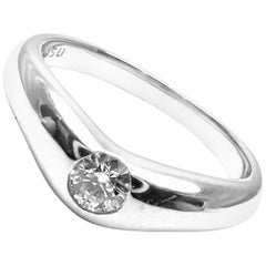 Tiffany & Co. Elsa Peretti Diamond Platinum Band Ring