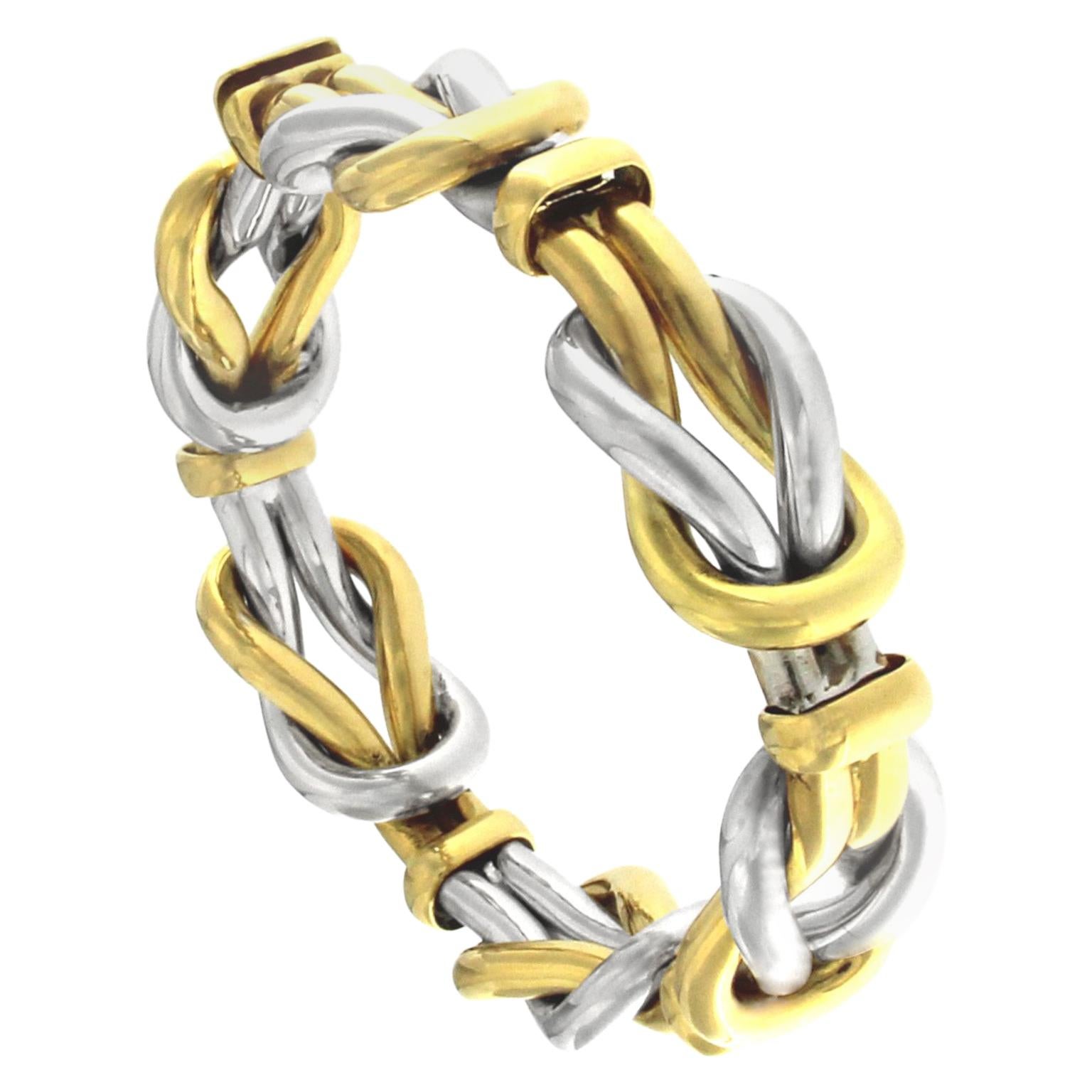 Yellow Gold Double Knot Bracelet 18 Karat