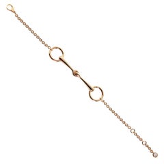 Hermes Filet d'Or Rose Gold Diamond Bracelet