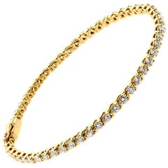 Cartier Diamond Tennis Bracelet Yellow Gold