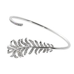 Chanel Plume de Chanel Diamond Bangle Bracelet