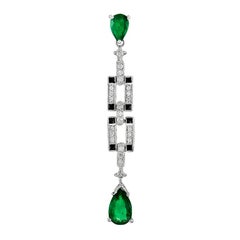Colombia Emerald Onyx Diamond Pendant