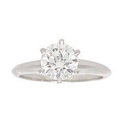Tiffany & Co. 1.26 Carat Diamond Platinum Solitaire Engagement Ring